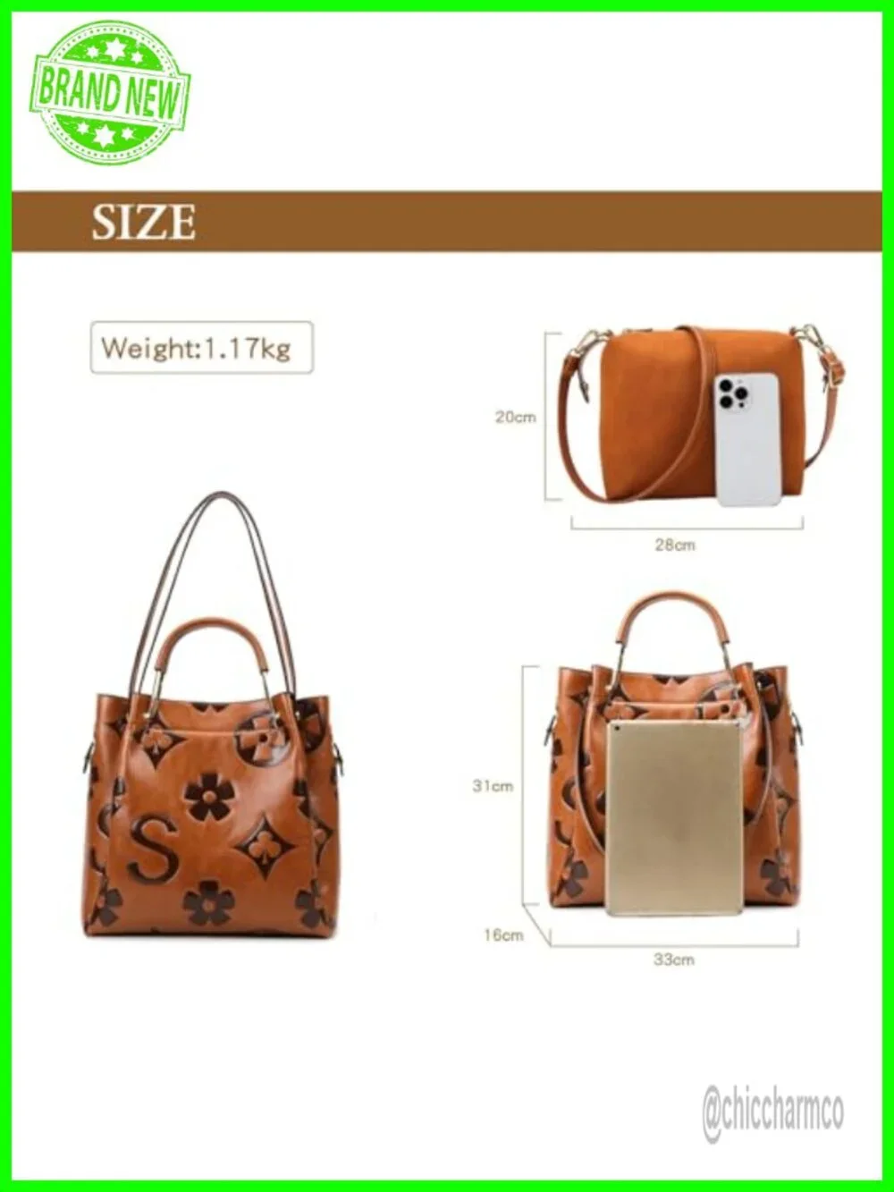 Floral Embossed Vegan Leather Top Handle Satchel Handbag Set Bucket Tote